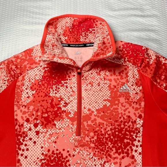 Adidas Golf Polo Shirt Women XL Bright Red Mock Neck Stretch Breathable Athletic - Picture 5 of 11